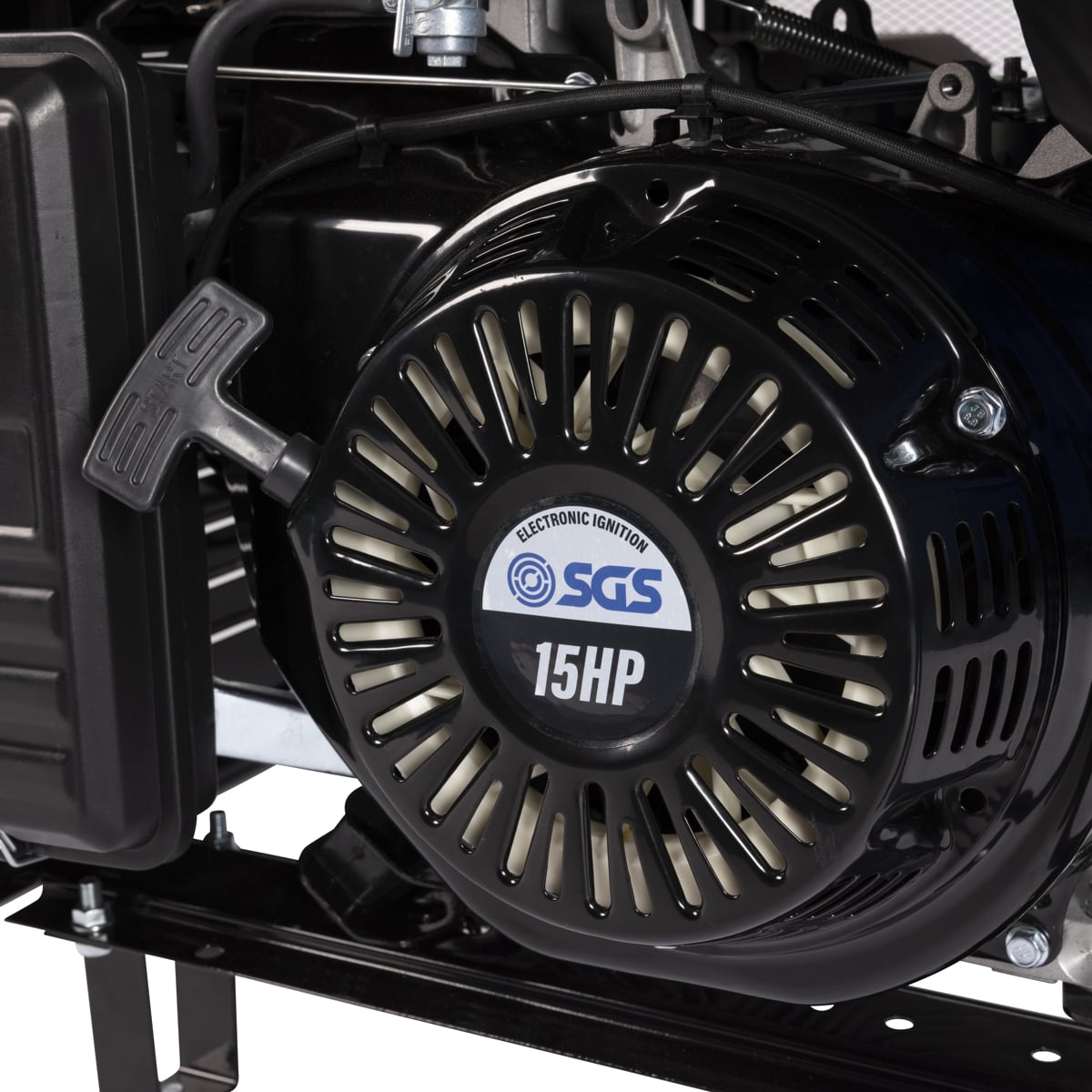 SGS 7.5kW Heavy-Duty Open-Frame Petrol Generator Bundle with Oil & Multipurpose Wipes